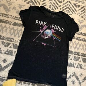 Pink Floyd  Graphic Tee with Rainbow Prism Dark side of the moon